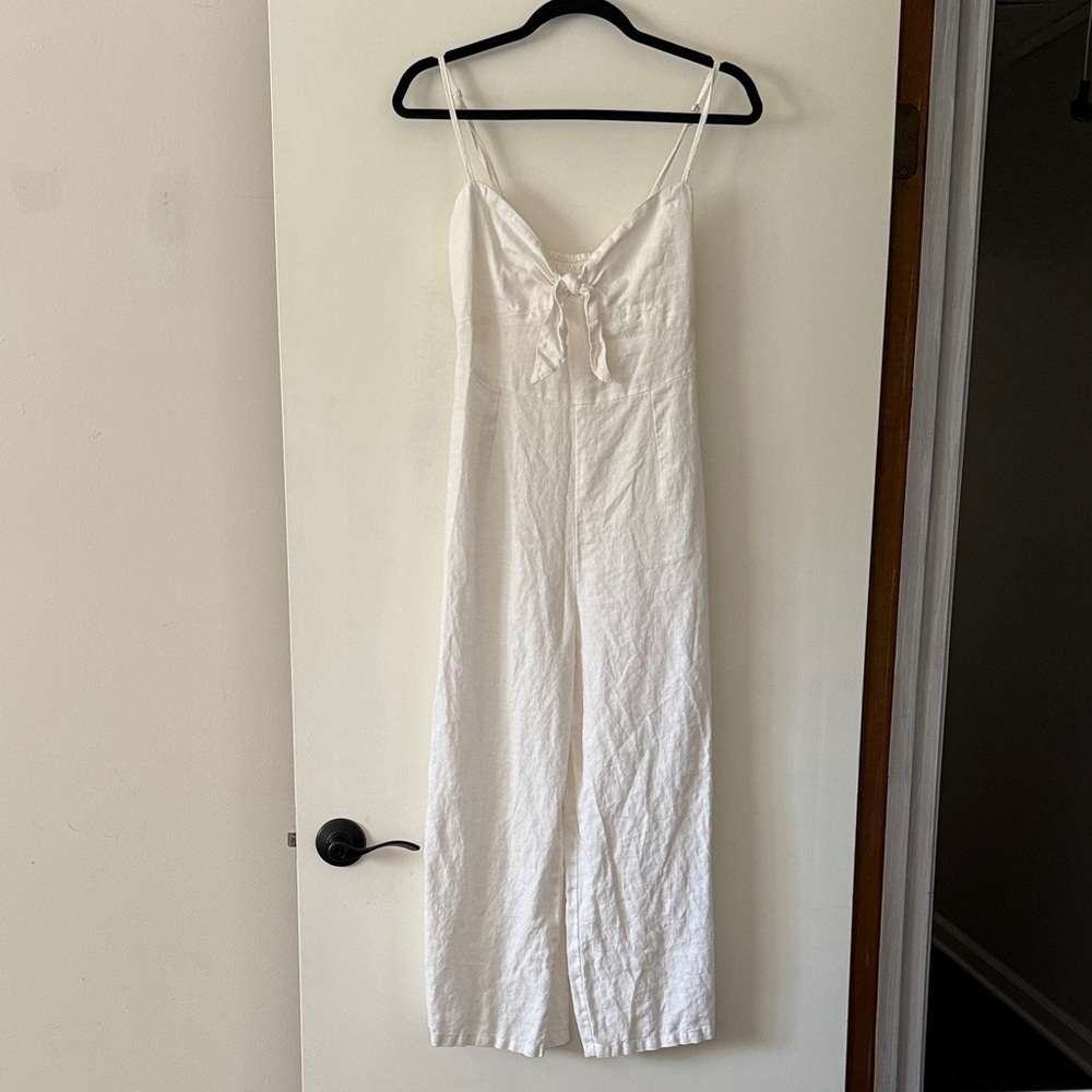 White Spaghetti Strap Jumpsuit